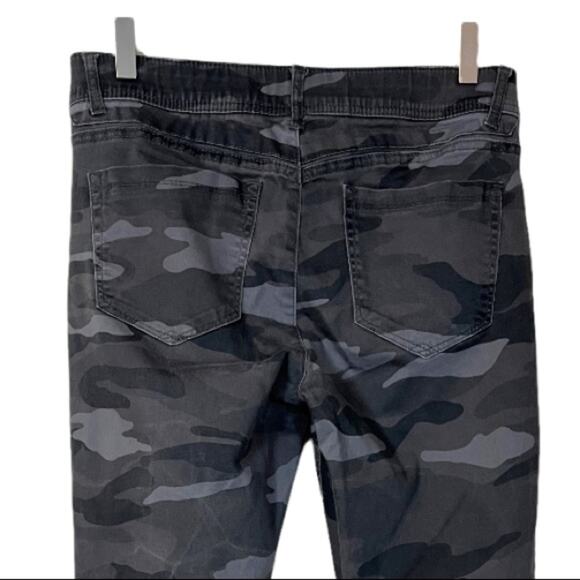 Democracy Women's Jeans Ab Solution Mid Rise Black Camouflage Zip Skinny Size 8 - Picture 6 of 9